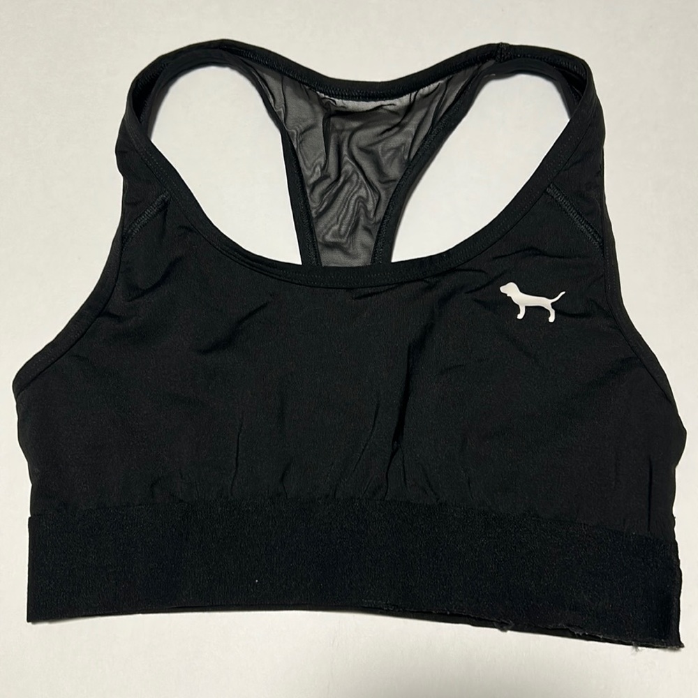 PINK Victoria's Secret Sports Bra Black  | Size: S
